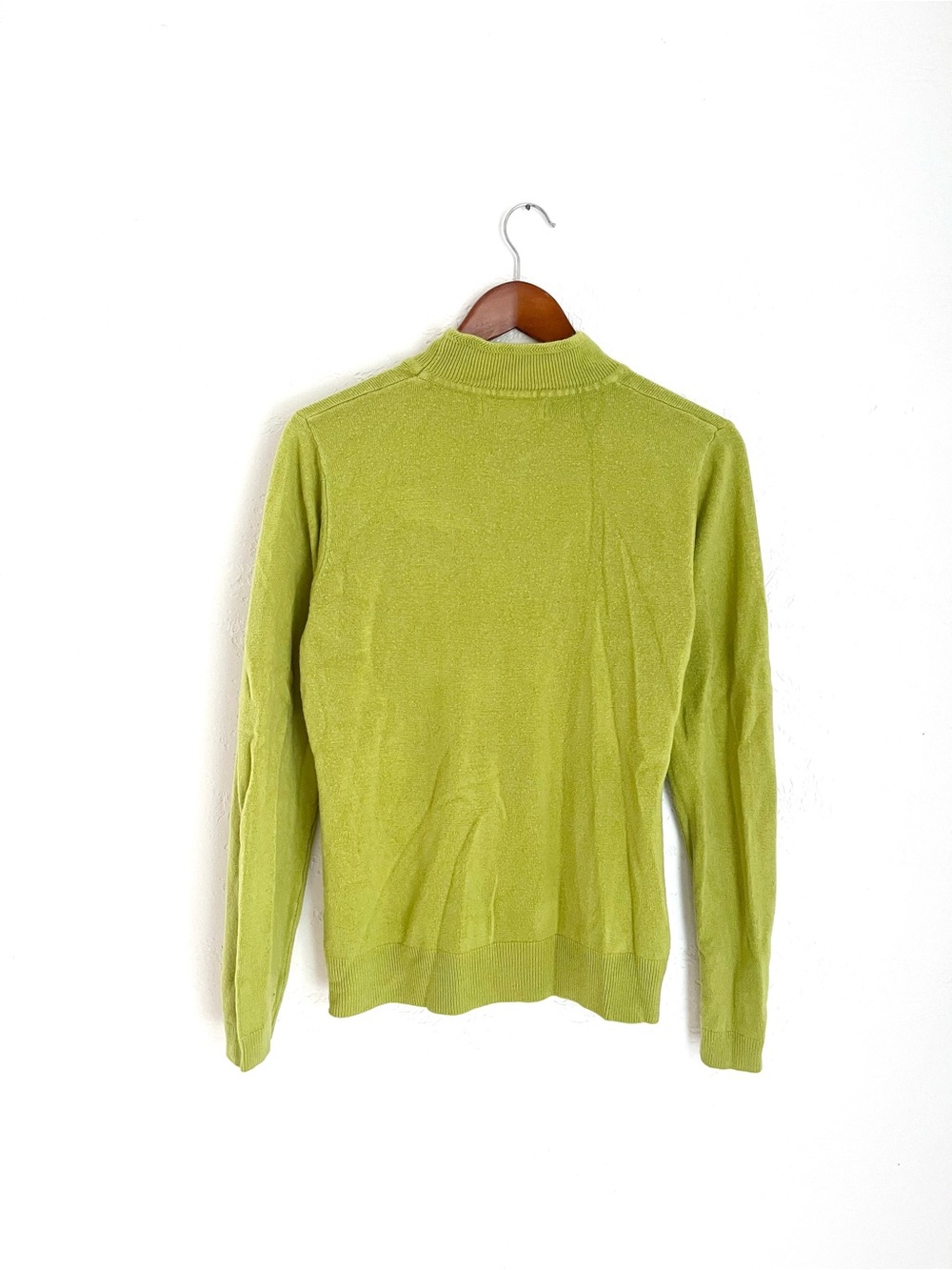 Vintage Sag Harbor Moss Green Mock Neck Sweater - Picture 2 of 6